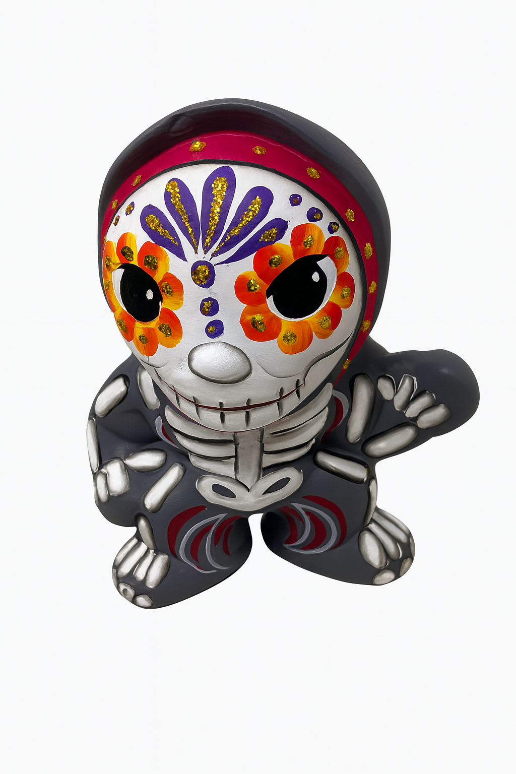 Alcancía luchador parka colección huesitos
