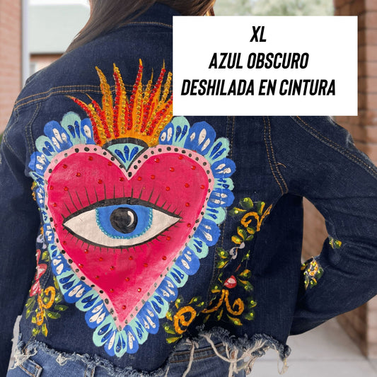 Chamarra pintada artesanalmente